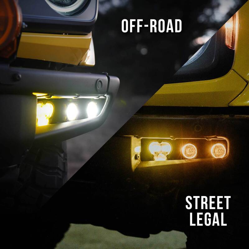 KC HiLiTES 97168 2021+ Ford Bronco FLEX ERA 3 Dual Mode SAE Fog Light Pocket Kit