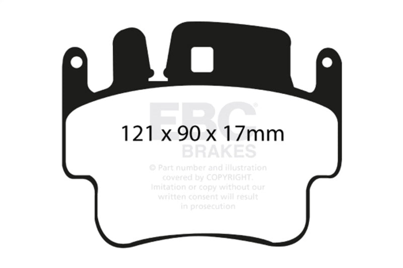 EBC DP41514R 98-05 Porsche 911 (996) (Cast Iron Rotor only) 3.4 Carrera 2 Yellowstuff Front Brake Pads