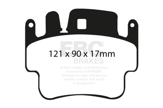 EBC DP51514NDX 98-05 Porsche 911 (996) (Cast Iron Rotor only) 3.4 Carrera 2 Bluestuff Front Brake Pads