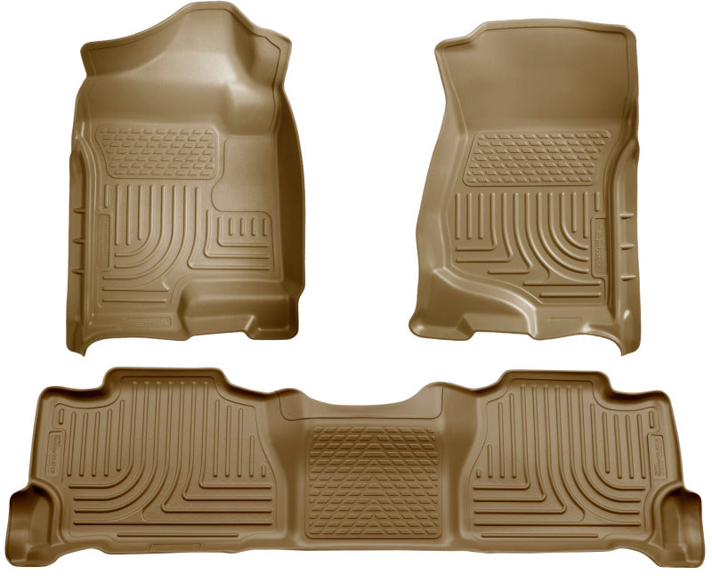 Husky Liners 98253 07-13 GM Escalade/Suburban/Yukon WeatherBeater Tan Front & 2nd Seat Floor Liners
