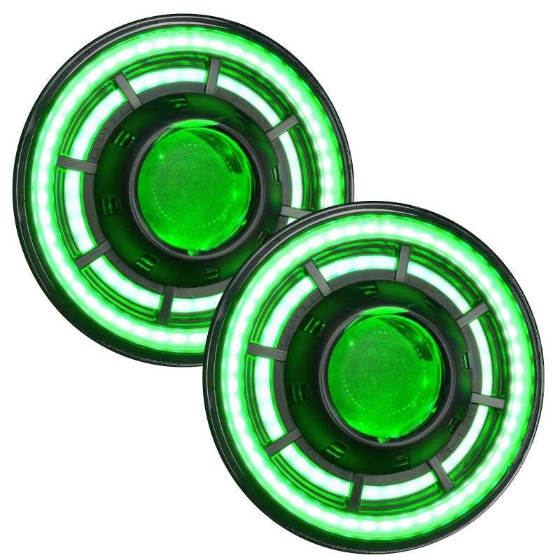 ORACLE Lighting 5876-334 0718 Jeep Wrangler JK Oculus 7in ColorSHIFT Bi-LED Projector Headlights