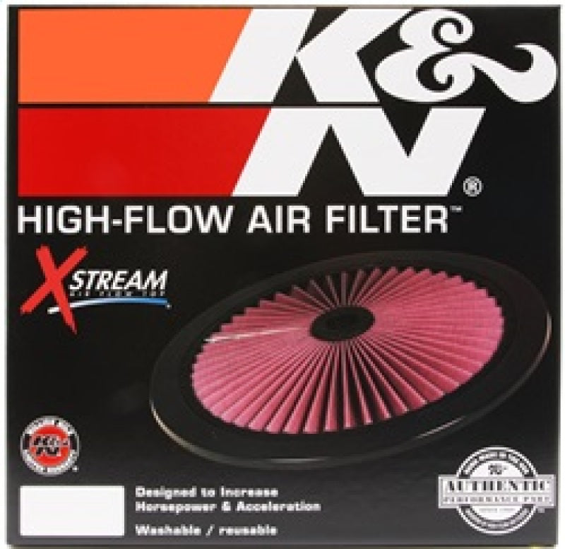 K&N Engineering 66-1401XP K&N X-Stream Top Filter X-Stream 14 inch OD Chrome