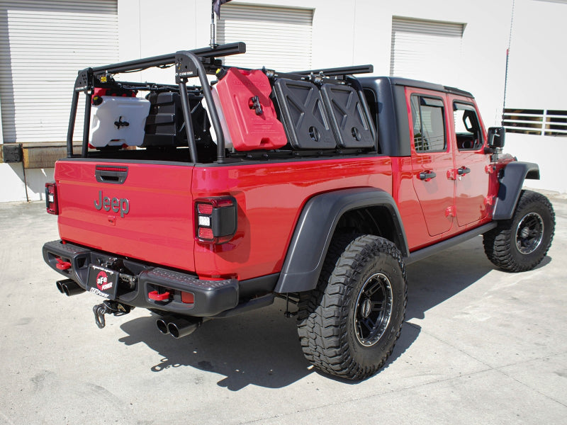 aFe 49-38084-B Vulcan Series 3in-2-1/2in 304 SS Cat-Back 2020 Jeep Gladiator (JT) V6-3.6L w/ Black Tips