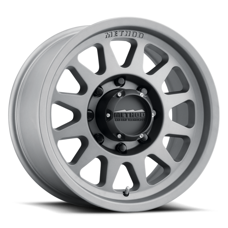 Method MR704 HD 17x9 18mm Offset 8x170 130.81mm CB Titanium Wheel