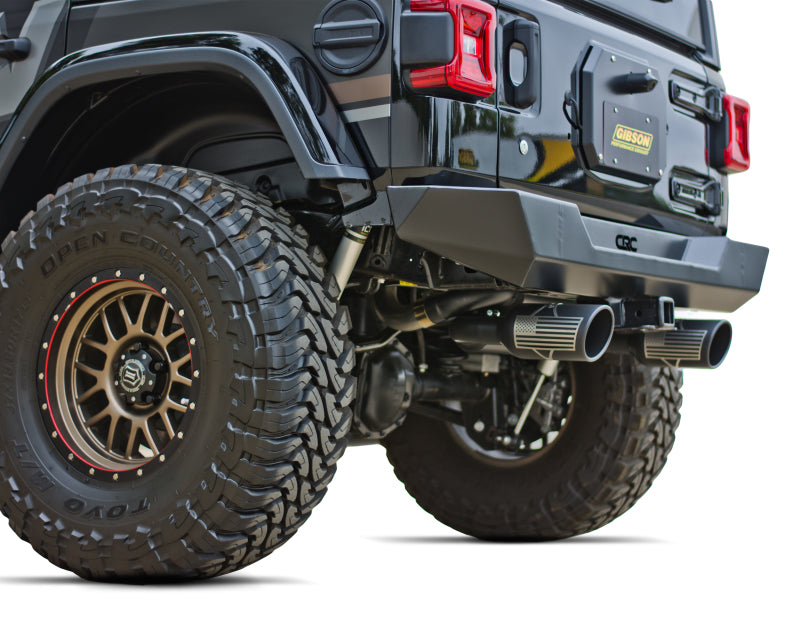 Gibson 70-0001 07-17 Jeep Wrangler JK X 3.8L 2.5in Patriot Series Axle-Back Dual Split Exhaust - Blk Ceramic