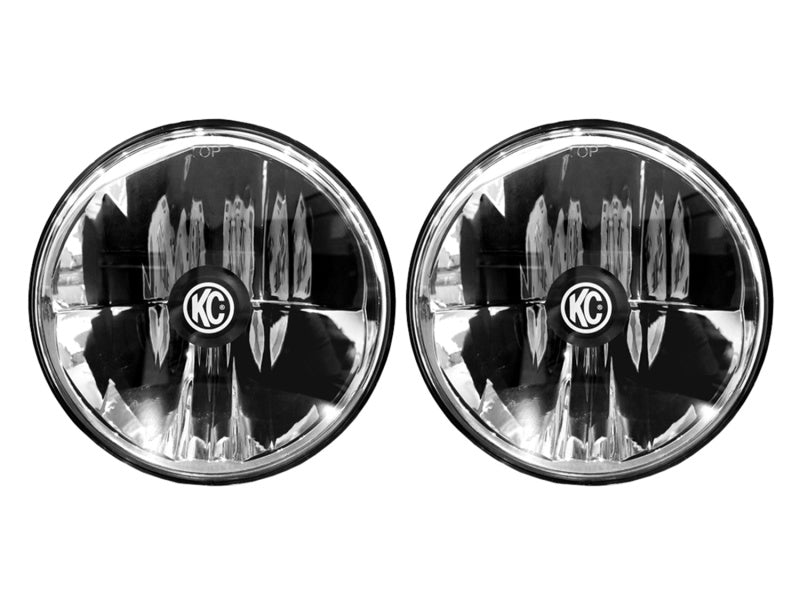 KC HiLiTES 42361 97-06 Jeep TJ/Univ. 7in. Gravity LED H4 DOT Approved Replac. Headlight (Pair Pack System)