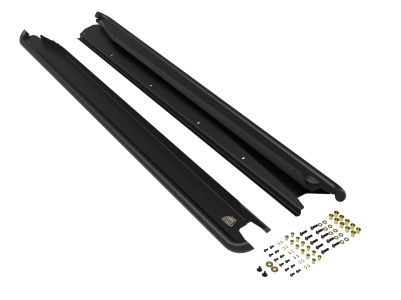 aFe 79-27002 POWER 15-19 Subaru Outback H4 2.5L / H6 3.6L Terra Guard Trail Slider Steps - Black