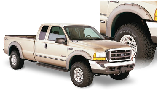Bushwacker 20914-02 99-07 Ford F-250 Super Duty Styleside Pocket Style Flares 4pc 81.0/96.0in Bed - Black