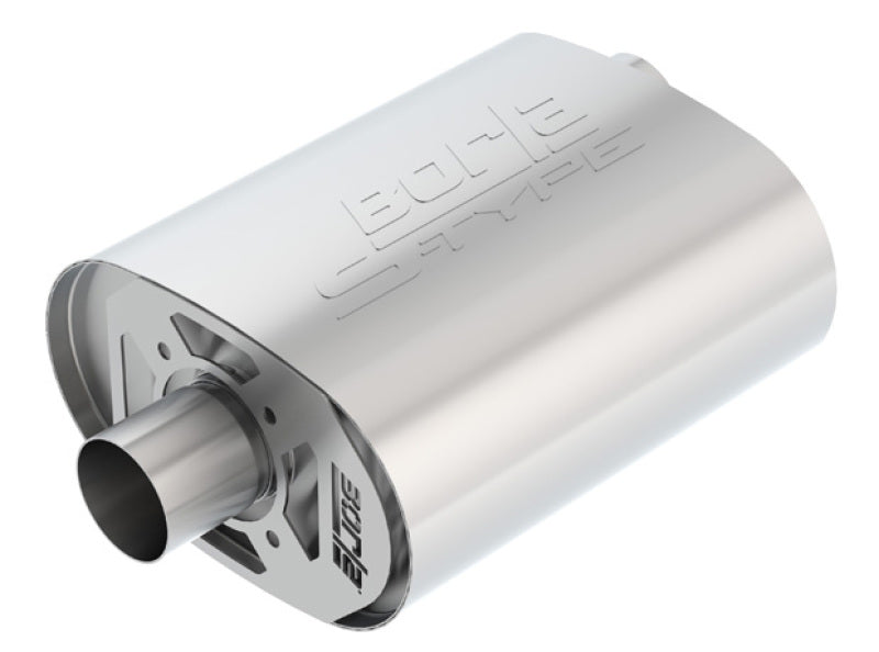 Borla 400855 CrateMuffler Ford Coyote 5.0L S-Type 2.5in Offset/Center 12inx6inx10.34in Muffler
