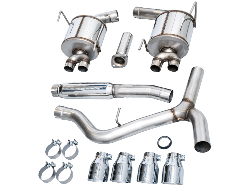 AWE Tuning 3015-42979 2022+ VB Subaru WRX Touring Edition Exhaust - Chrome Silver Tips