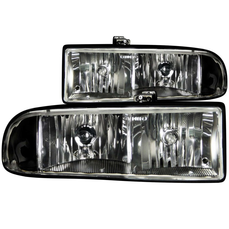 ANZO 111156 1998-2005 Chevrolet S-10 Crystal Headlights Black