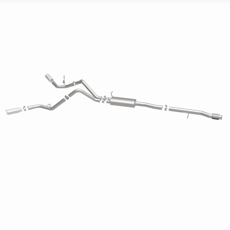 Magnaflow 15269 14 Chev Silverado V8 5.3L CC/EC Cab Dual Split Behind Rear Tires Exit SS Cat Back Perf Exh