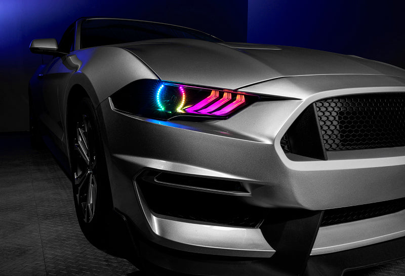 ORACLE Lighting 1446-332 Oracle 18-21 Ford Mustang Dynamic DRL w/ Halo Kit & Sequential Turn Signal - ColorSHIFT SEE WARRANTY