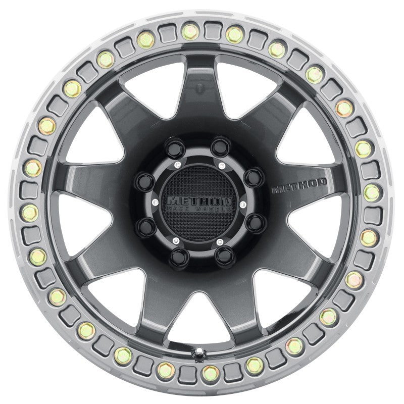 Method Wheels MR10879080844B Method MR108 17x9 -44mm Offset 8x6.5 130.81mm CB Gloss Titanium w/BH-H24125-38 Wheel