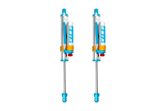 King Shocks 25001-171A 2005+ Ford F-250/F-350 4WD Rear 2.5 Dia Piggy Hose Reservoir Shock w/Adjuster (Pair)