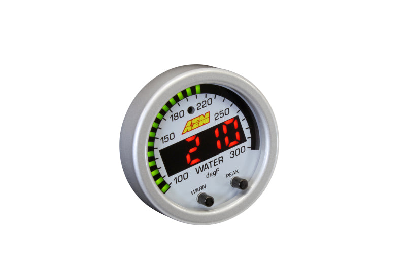 AEM 30-0302 X-Series Temperature 100-300F Gauge Kit (ONLY Black Bezel and Water Temp. Faceplate)