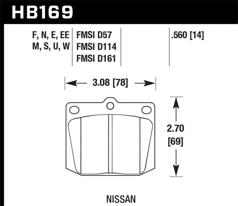 Hawk Performance HB169N.560 Hawk HP+ Street Brake Pads