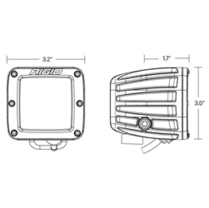 Rigid Industries 20252 D-Series Spot w/ Amber PRO Lens (Pair)