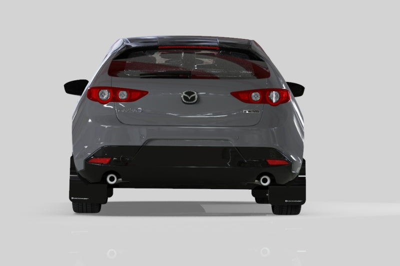 Rally Armor MF61-UR-BLK/DGRY 19-26 Mazda3 Hatchback Black UR Mud Flap w/Dark Grey Logo