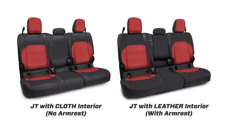 PRP Seats B056-02 PRP 2020+ Jeep Gladiator JT Rear Bench Cover with Leather Interior - All Black