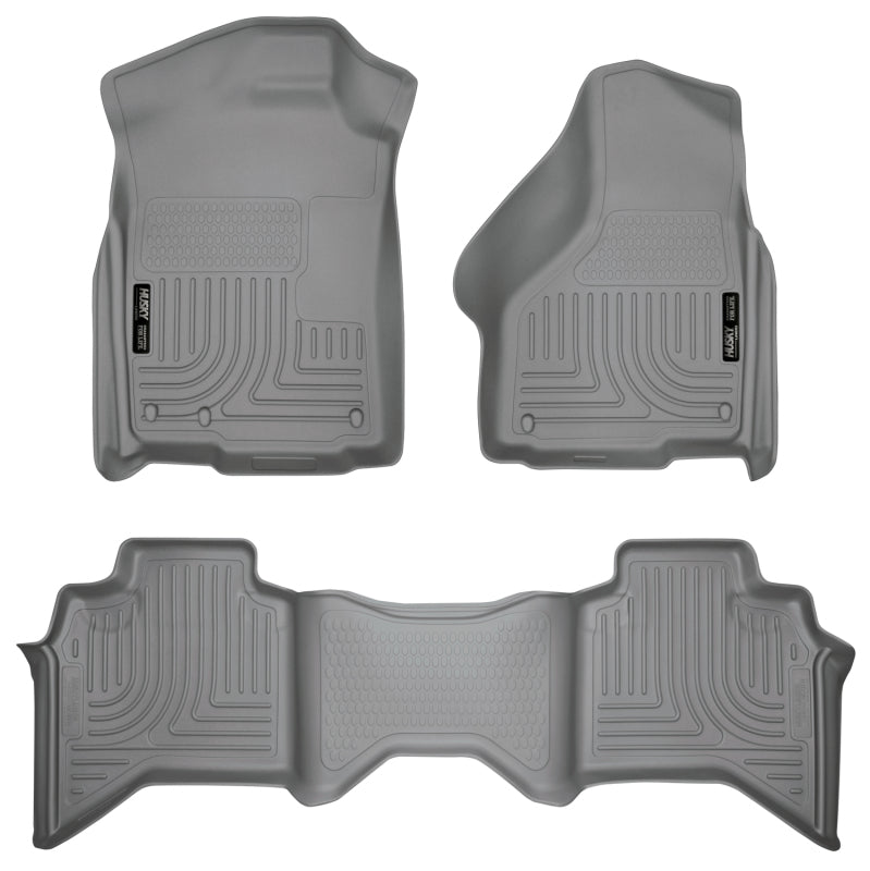 Husky Liners 98032 03-08 Dodge RAM 1500/2500/3500 Quad Cab WeatherBeater Combo Gray Floor Liners