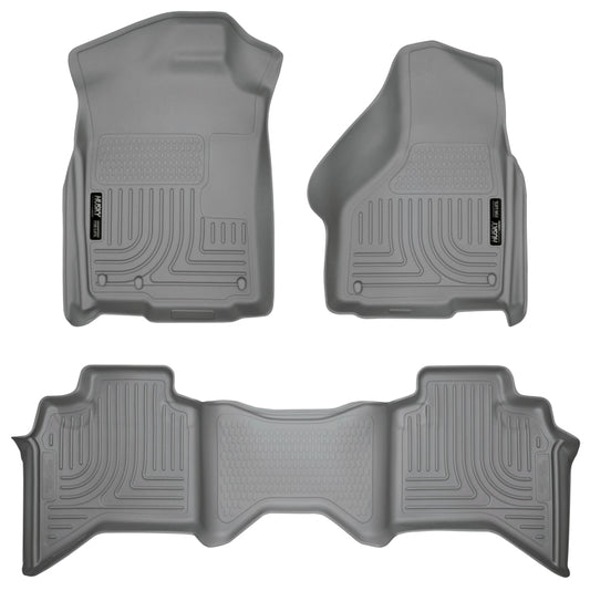 Husky Liners 98032 03-08 Dodge RAM 1500/2500/3500 Quad Cab WeatherBeater Combo Gray Floor Liners