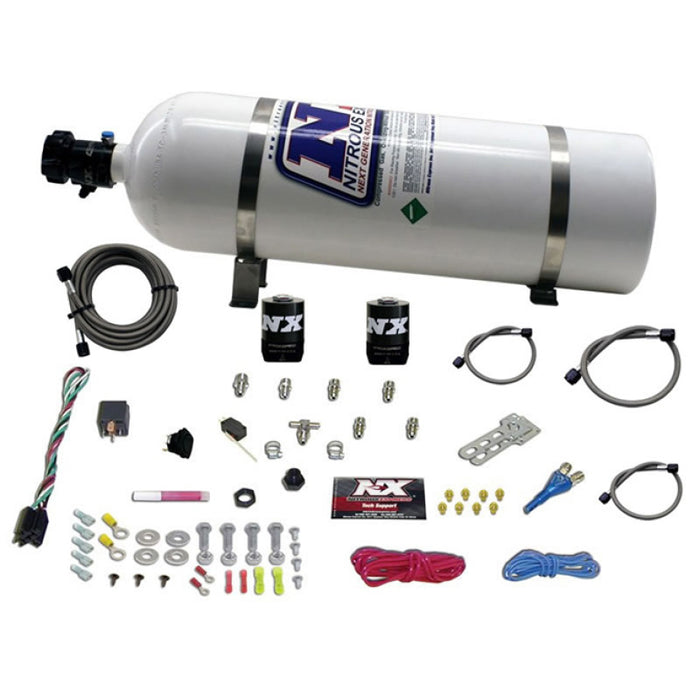 Nitrous Express 20923-15 All Sport Compact EFI Single Nozzle Nitrous Kit (35-50-75 HP) w/15lb Bottle