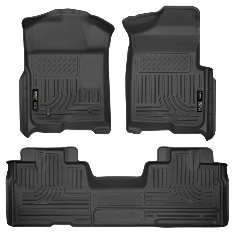Husky Liners 98341 09-12 Ford F-150 Super Cab WeatherBeater Combo Black Floor Liners