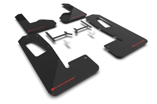 Rally Armor MF108-UR-BLK-RD 22-25 Rivian R1S Black UR Mud Flap w/Red Logo