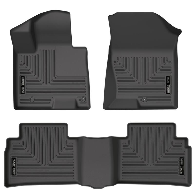Husky Liners 95781 2022 Hyundai Tucson Excl. Hybrid Weatherbeater Black Front & 2nd Seat Floor Liners