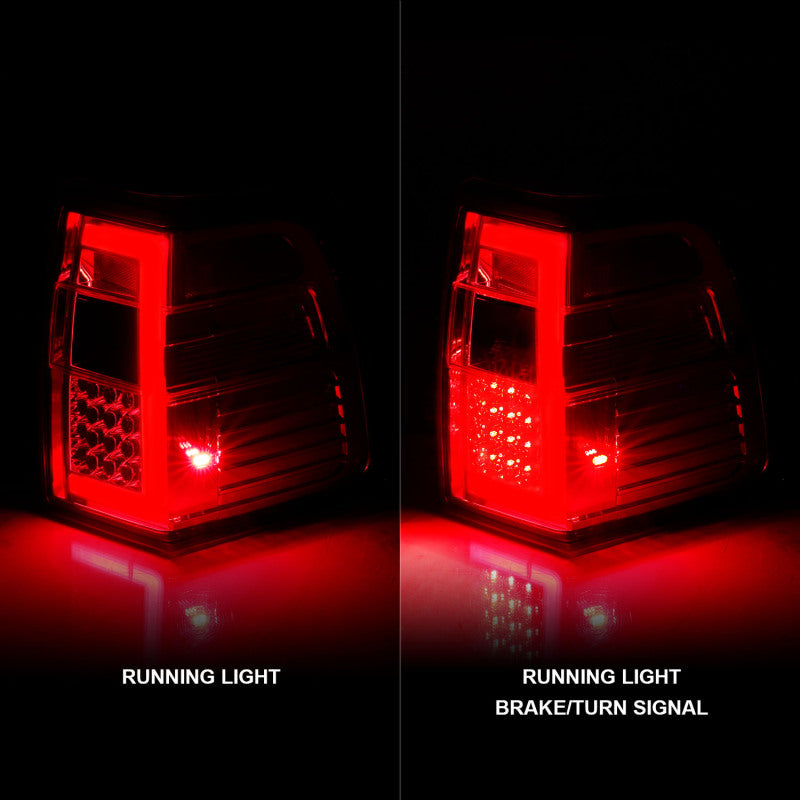 ANZO 311410 07-17 For Expedition LED Taillights w/ Light Bar Chrome Housing Red/Clear Lens