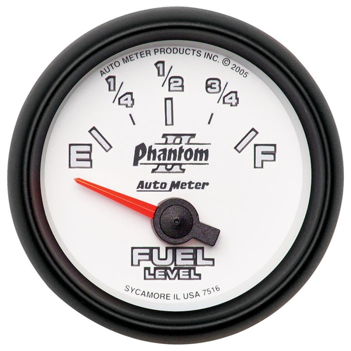 Autometer ATM7516 2-1/16in P/S II Fuel Level Gauge 240-33ohms