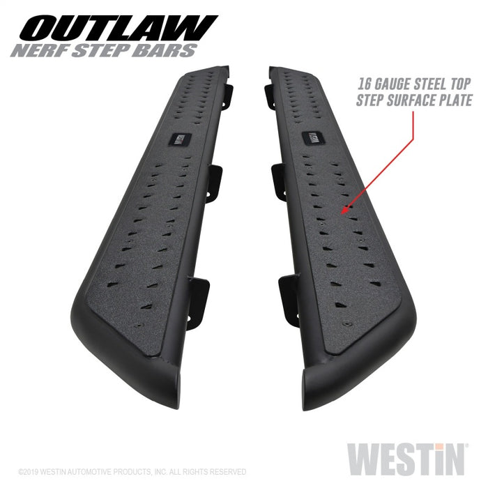 Westin 58-53945 15-19 Ford F-150 SuperCrew / 17-19 Ford F-250/350 Crew Cab Outlaw Nerf Step Bars