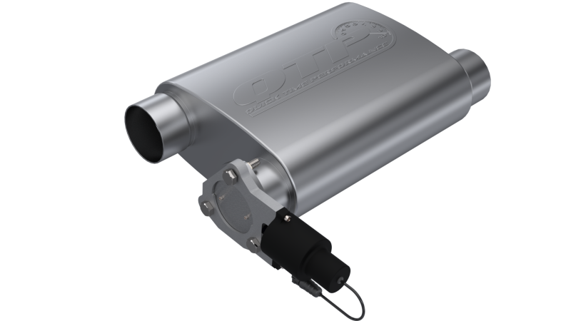 QTP 13300C 3in Weld-On 304SS Screamer Muffler w/Bolt-On QTEC Electric Cutout