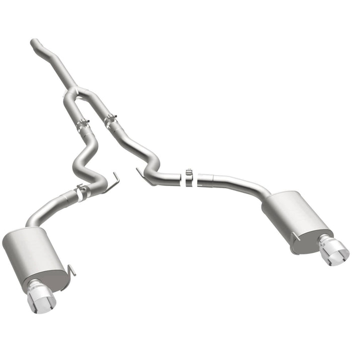 Magnaflow 19097 MagnaFlow Cat Back, SS, 2.5in, Street, Dual Split Polished 4.5in Tips 2015 Ford Mustang Ecoboost