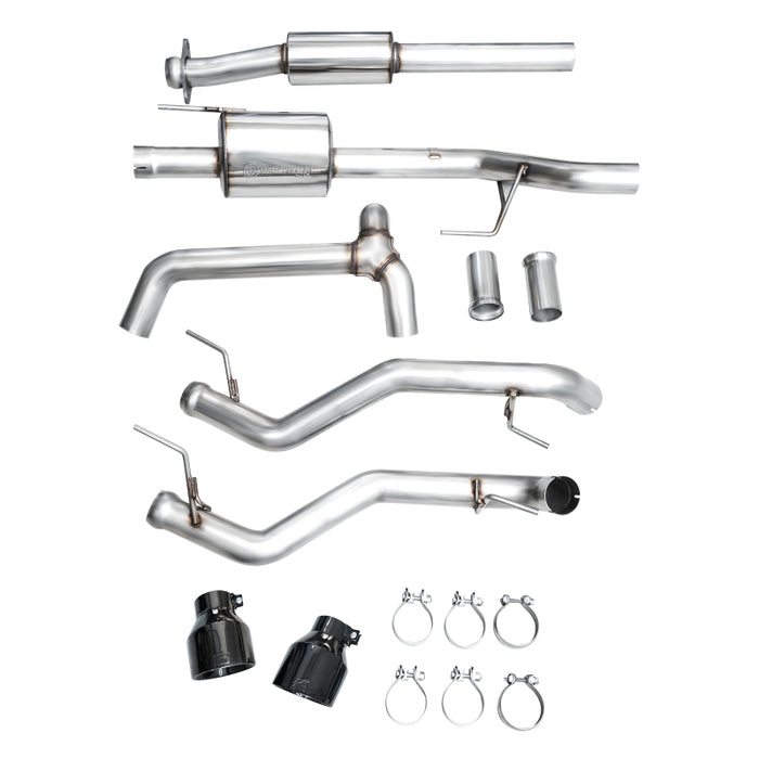 AWE Tuning 3015-33402 2021+ Ford F-150 Tremor (w/ Bumper Cutouts) 0FG Resonated Catback - Diamond Black Tips
