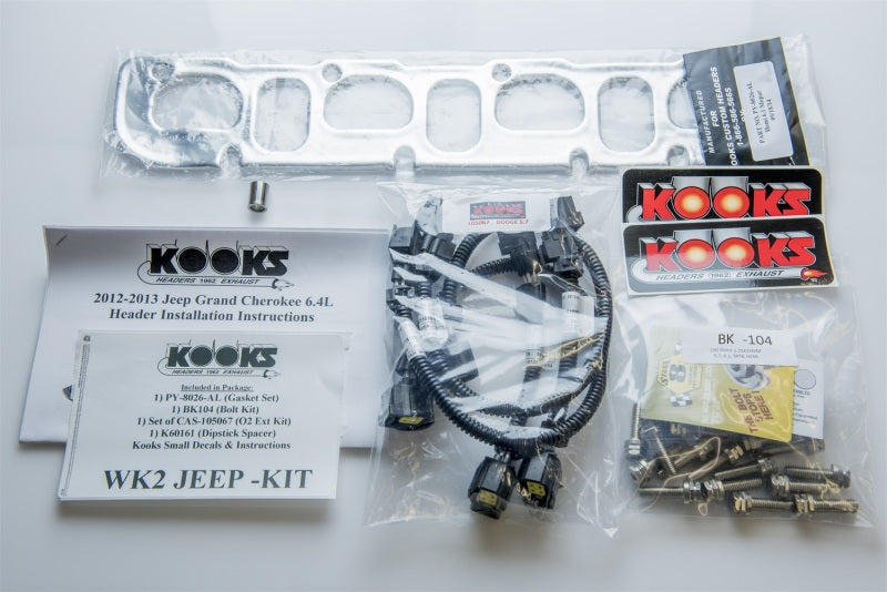 Kooks Headers 3410H421 Kooks 2012+ WK2 Jeep/ Durango 6.4L 1-7/8in x 3in SS Long Tube Headers - Cat SS Conn Pipe