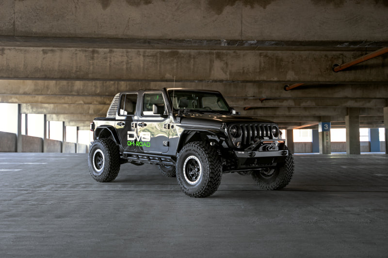 DV8 Offroad FBJL-06 07-23 Jeep Wrangler/Gladiator JT/JK/JL FS-25 Stubby Front Bumper w/Plated Bull Bar