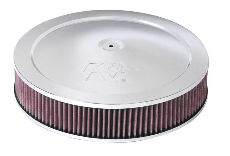 K&N Engineering 60-1280 K&N 14in Red Custom Air Cleaner Assembly - 5.125in ID x 14in OD x 2.75in H x 1.25in Drop Base