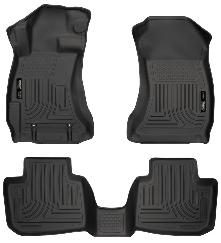 Husky Liners 99801 Subaru 12-14 Impreza/2015 WRX/STi WeatherBeater Combo Front&2nd Row Black Floor Liners