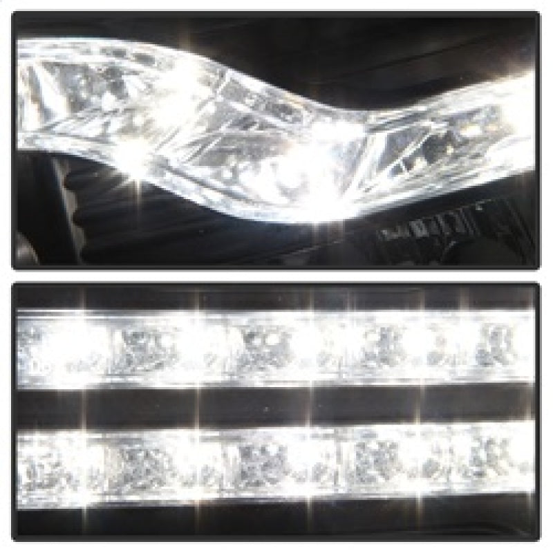 SPYDER 5083524 Spyder Chevy Silverado 1500 07-13 V2 Projector Headlights - LED DRL - Black PRO-YD-CS07V2-DRL-BK