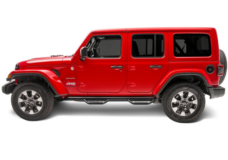 N-Fab J1866 Nerf Step 2018 Jeep Wrangler JL SUV 4 Door- Tex. Black - W2W - 3in