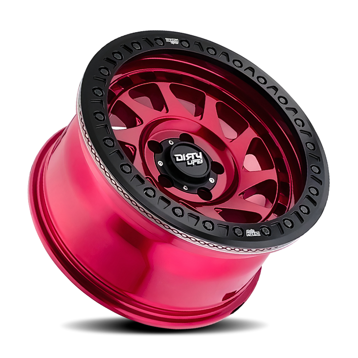 Dirty Life 9313-7973R12 9313 Enigma Race 17x9 / 5x127 BP / -12mm Offset / 78.1mm Hub Crimson Candy Red Wheel
