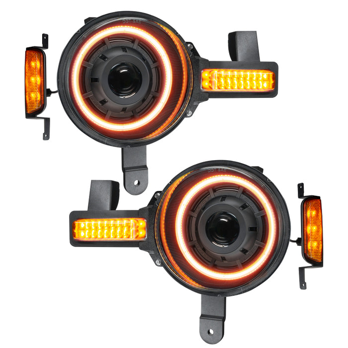 ORACLE Lighting 5886-023 Oracle 2021+ Ford Bronco Oculus Bi-LED Projector Headlights - Amber/White Switchback