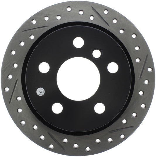 Stoptech 127.34159L StopTech 14-15 Mini Cooper Base Slotted & Drilled Rear Left Rotor