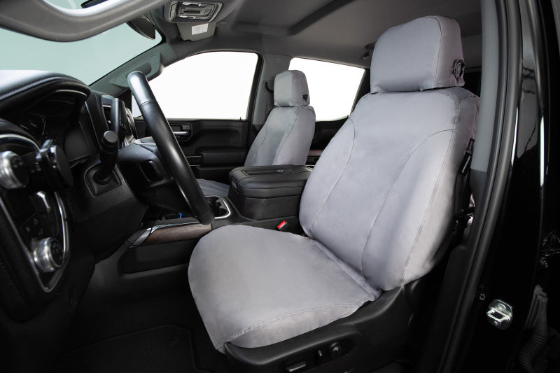 Covercraft SS2474PCGY 14-21 Toyota Tundra Polycotton SeatSaver Custom Front Row Seat Covers - Grey