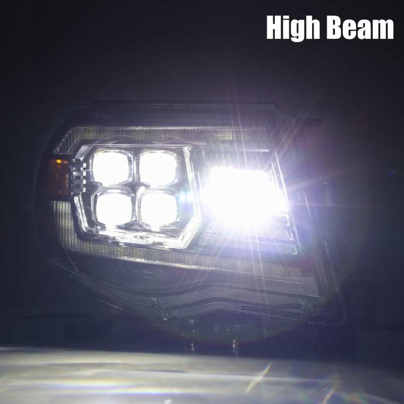 AlphaRex 880744 05-11 Toyota Tacoma NOVA LED Projector Headlights Plank Style Black w/Activation Light/DRL
