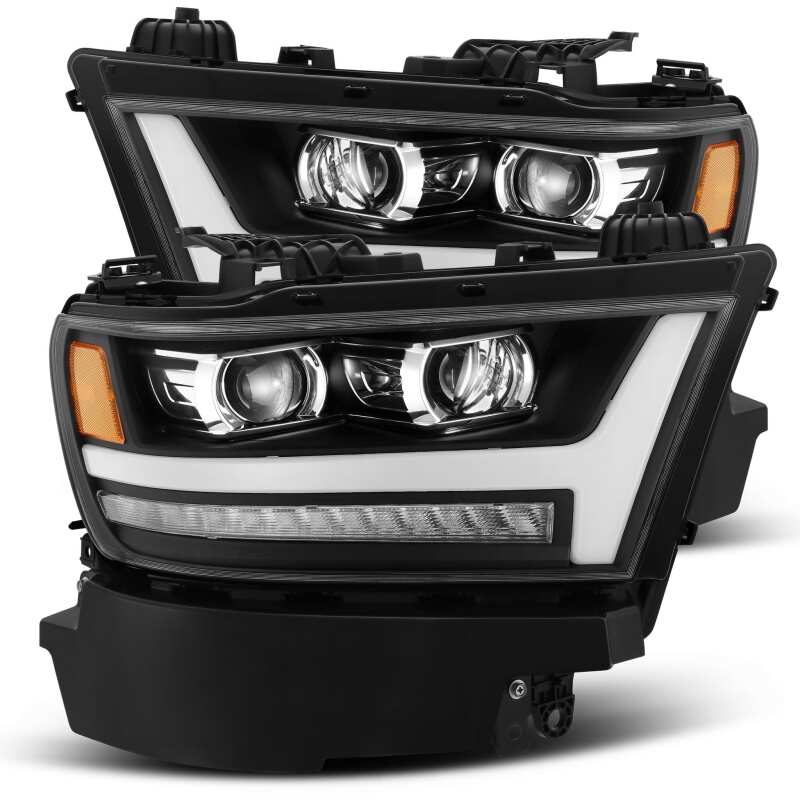 AlphaRex 880515 19-20 RAM 1500HD PRO-Series Proj Headlight Plnk Style Blk w/Activ Light/Seq Signal/Plnk DRL
