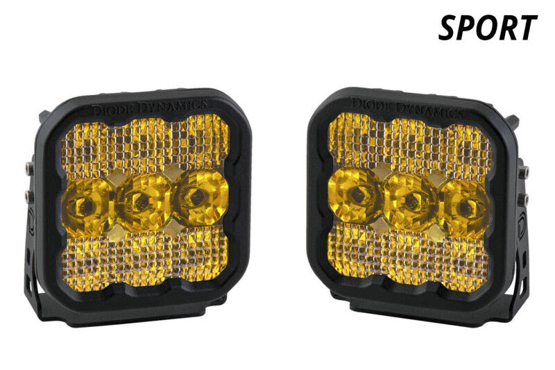 Diode Dynamics DD6781P SS5 LED Pod Sport - Yellow Driving (Pair)