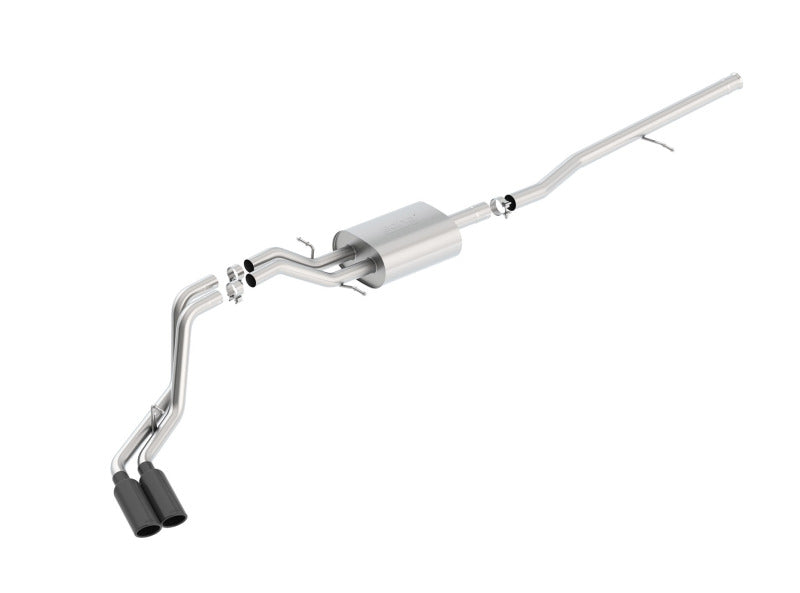 Borla 140550BC S-Type Cat-Back 14-15 Sierra 1500 Std Bed/CC Short Bed 143.5in WB Side Exit Exhaust Black Tips